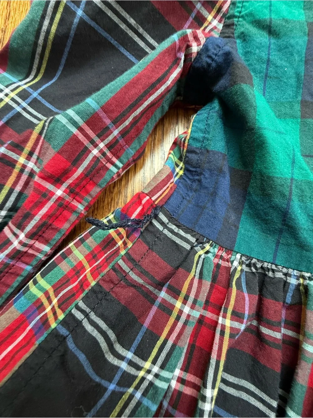 Ralph Lauren Plaid Patchwork Button-Front Dress 18 Months